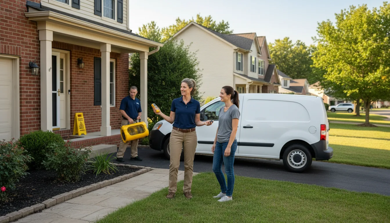 Residential water damage restoration in Davis, NC
